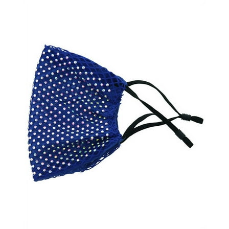 2Chique Boutique Women's Blue Rhinestone Fashion Mask