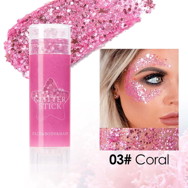 Openpig Stage Party Eye Shadow Sequin Stick Lips And Cheeks Multi-purpose Color Gel Body Burst Sequin Eye Shadow Stick