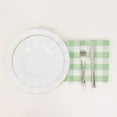 thumbnail image 2 of Efavormart Pack of 5 Sage Green White Buffalo Plaid Cloth Dinner Napkins, Gingham Style 15"x15" for Wedding Party, 2 of 10