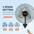 thumbnail image 3 of VEVOR Wall Mount Fan, 18 Inch, 3-speed High Velocity Max. 4000 CFM Oscillating Industrial Wall Fan, Commercial or Residential for Warehouse, Greenhouse, Workshop, Patio, Basement, Black, ETL Listed, 3 of 9