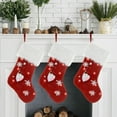 thumbnail image 5 of Xuniizn Christmas Stockings Bulk, Assorted Festive Xmas Stockings for Fireplace Mantel Decor, Traditional Holiday Ornaments, Christmas Decorations for Home, Cloth, Red, 5 of 8