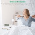 thumbnail image 3 of Small Alarm Clock, Digital Travel Clock Backlight Time Calendar Temperature Timer LCD Clock with Snooze Mode, Luminous Battery Powered Alarm Clock for Bedroom Office, 3 of 8