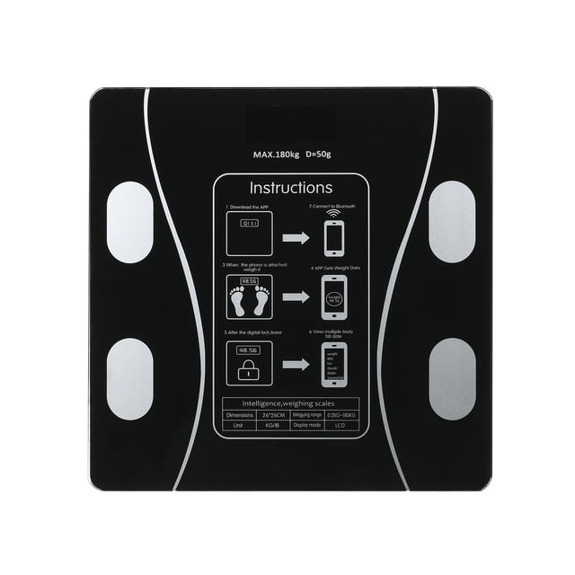 Riwcyla Multi,Functional Rechargeble Home Use Intelligent Body Fat Scale with Electronic Digital Weight Scale Body Composition Analyzer Monitor