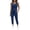 Blue, variant on Womens Ribbed Knit Jumpsuit Sleeveless Jogger Leg Loungewear Outfit One Piece Romper with Pockets for Casual Summer Travel,Blue,XL