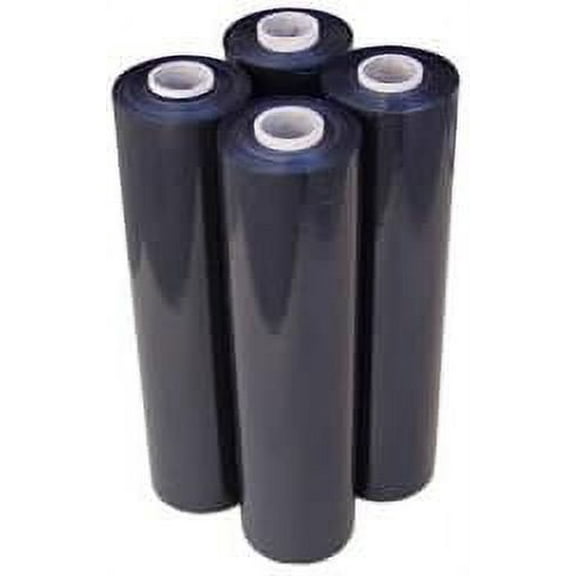 Pallet Wrap-4 Rolls Black Stretch Film Plastic Pallet Wrap 18" Wide X 1000 Ft. 80 Gauge