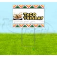 thumbnail image 1 of Taco Tuesday (18" x 24") Yard Sign, Includes Metal Step Stake, 1 of 6