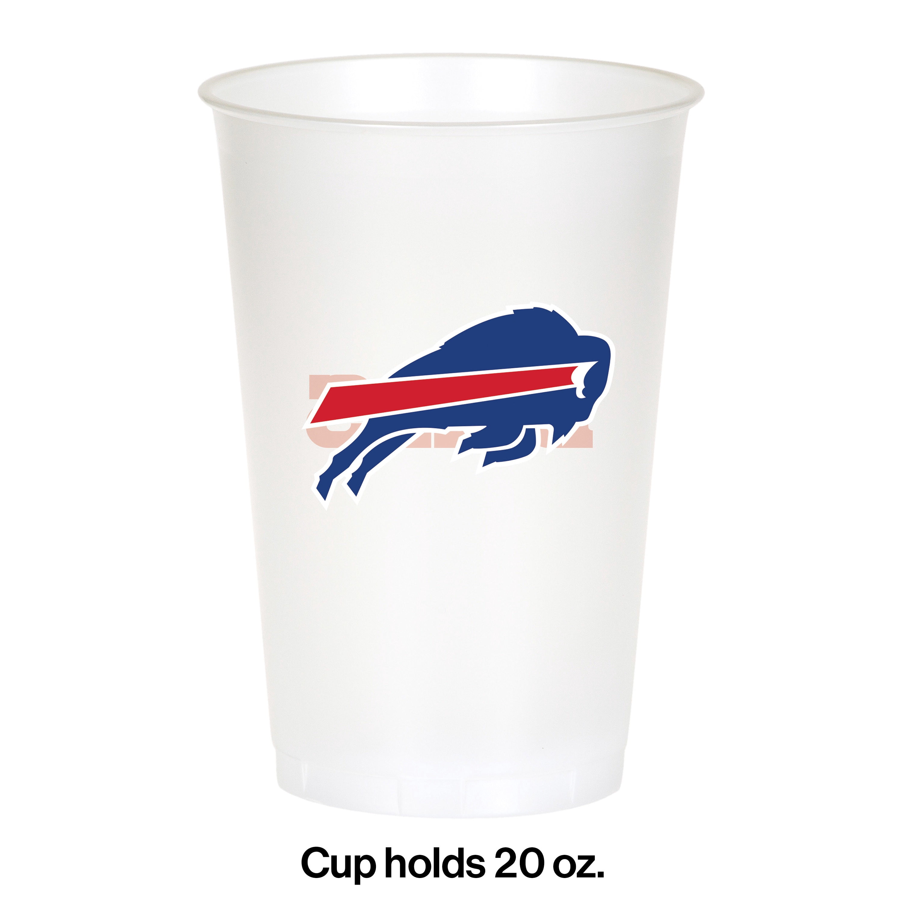 Buffalo Bills Plastic Cups, 24 Count for 24 Guests