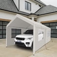 thumbnail image 5 of 10x20 ft Heavy Duty Carport, Portable Garage Tent with Roll-up Door and 4 Transparent Windows, Outdoor Storage Shelter for Car, Truck, 5 of 6