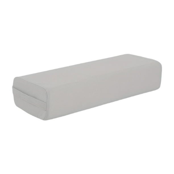 Almohada rectangular de espuma para yoga, soporte para accesorios de pilates, yoga y fitness. Gris claro