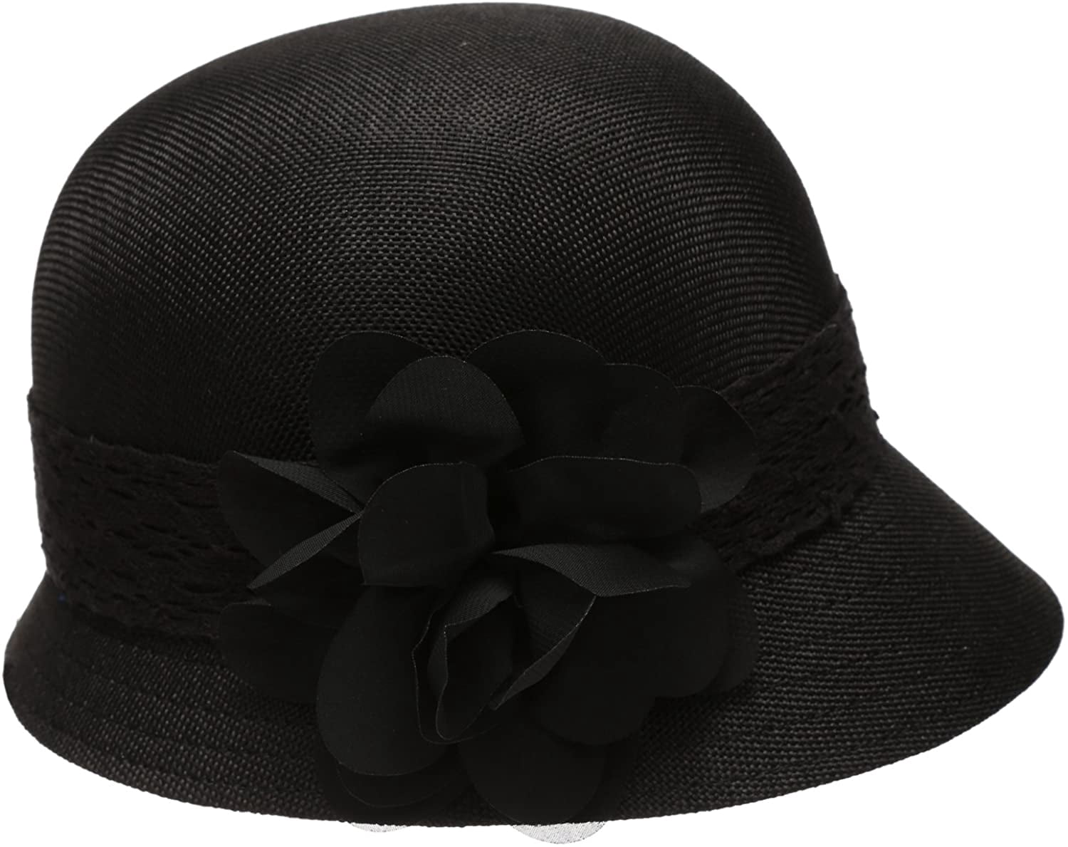 Gatsby Linen Cloche Hat with Lace Band 