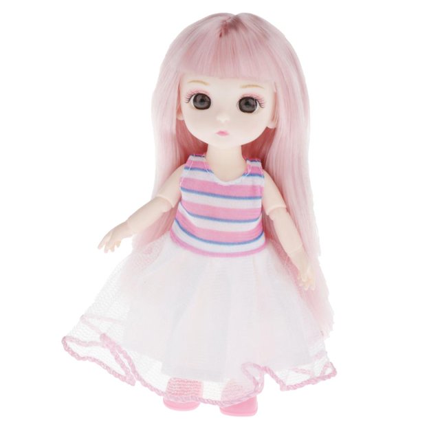 Muñeca de articulación esférica, de acción flexible de 13 articulaciones, muñeca, , ropa, , pelucas, maquillaje, juguetes de bricola J Baoblaze Cuerpo de muñeca BJD con cabeza