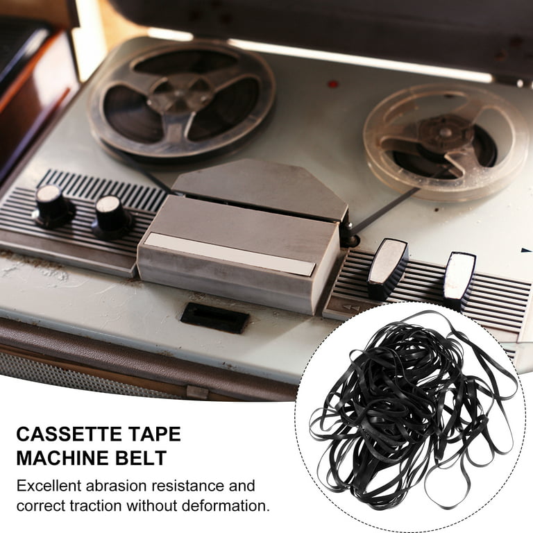 40pcs Mixed Square Cassette Tape Machine Recorder Rubber Belt for Repair