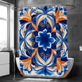 thumbnail image 6 of Chenille Print Shower Curtain for Bathroom, 6 of 6