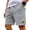 Gray -AH08, variant on Nestiefly Mens Waffle Shorts Summer Casual Textured Knit Drawstring Elastic Waist Comfy Short with Pockets Beach Vacation Navy 2XL