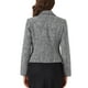 thumbnail image 3 of Blazers de tweed INSPIRE CHIC para mujeres con cuello de solapa, chaquetas de blazer de frente abierto y mangas largas XS Negro, 3 of 5