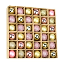 chaungfeng 36 Pcs Mini Christmas Balls Tree Ornaments, 1.2 Inch Small Shatterproof Xmas Hanging Decorations, Christmas Painted Ball Ornaments for Home Party Xmas Decor