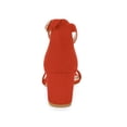 thumbnail image 2 of BLISSFUL STEP Women's Shoes Open Toe Mid Block Heel Ankle Strap Faux Suede Sandals Orange 8.5, 2 of 7