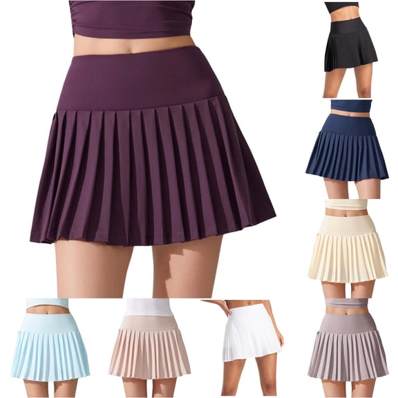 Tennis Skirt for Women Pleated Athletic Skorts for Women Built in Shorts Golf Skirts S