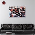 thumbnail image 3 of Splatter Sneaker Collage II Urban Style Canvas Wall Art by Notoriart, White Floater Frame, 45"x30", 3 of 7