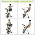 thumbnail image 6 of Folding Exercise Bike,10-Level Magnetic Quiet Resistance, 330LBS Capacity, Dprodo Upright Compact Indoor Cycling Bike for Home Workouts (Gray), 6 of 10