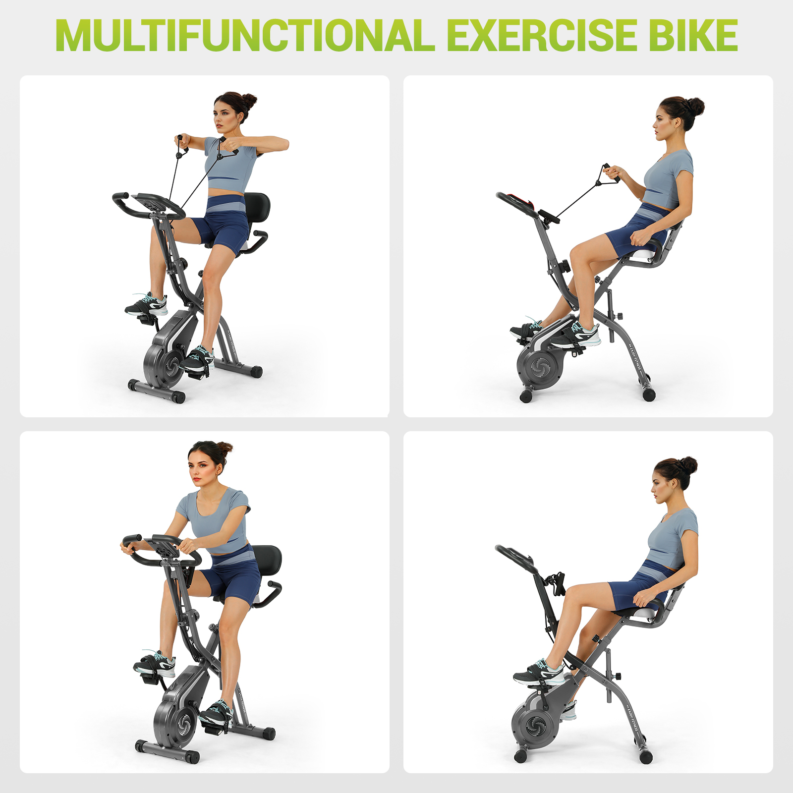 Dprodo Folding Exercise Bike with Magnetic Resistance photo 8