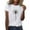 White 10, variant on Women's Graphic Tee Flower Printed Short Sleeve Basic Shirts Casual Loose Fit Floral Tops Soft Comfy Clothes (XL, White 10)