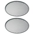 thumbnail image 3 of Pizza Tray, Pizza Set 2 Pieces, Non-Stick Pizza Baking Tray With Holes, Carbon Steel, Crispy Tray, Round, ∅ 32 Cm, 3 of 7