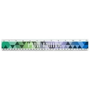 I Love Knitting 12 Inch Standard and Metric Plastic Ruler