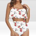 thumbnail image 1 of Pisexur Tankini Swimsuits for Women Tummy Control Two Piece Bathing Suits Ruffled Flounce Tankini Top with High Waisted Bottom Bikini Set, 1 of 6
