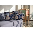 thumbnail image 3 of 26â€ Indigo Orange Floral Indoor Outdoor Zippered Throw Pillow, 3 of 4