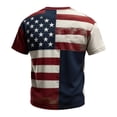 thumbnail image 4 of WEIWEN Men Patriotic T Shirts Men's 4th of July Shirt American Flag Short Sleeve T-Shirt 1776 Patriotic Cotton Tee Shirt Dark Blue, S, 4 of 4