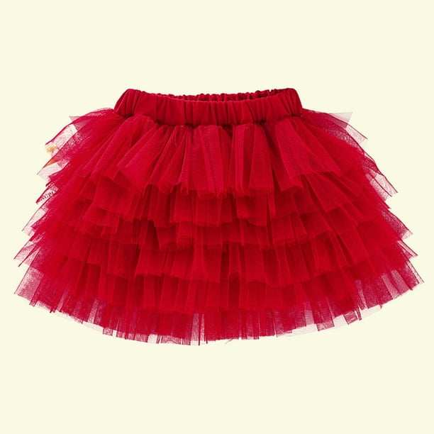 Girls Tutu Skirt Toddler Elastic Waist Layered Puffy Mini Tulle