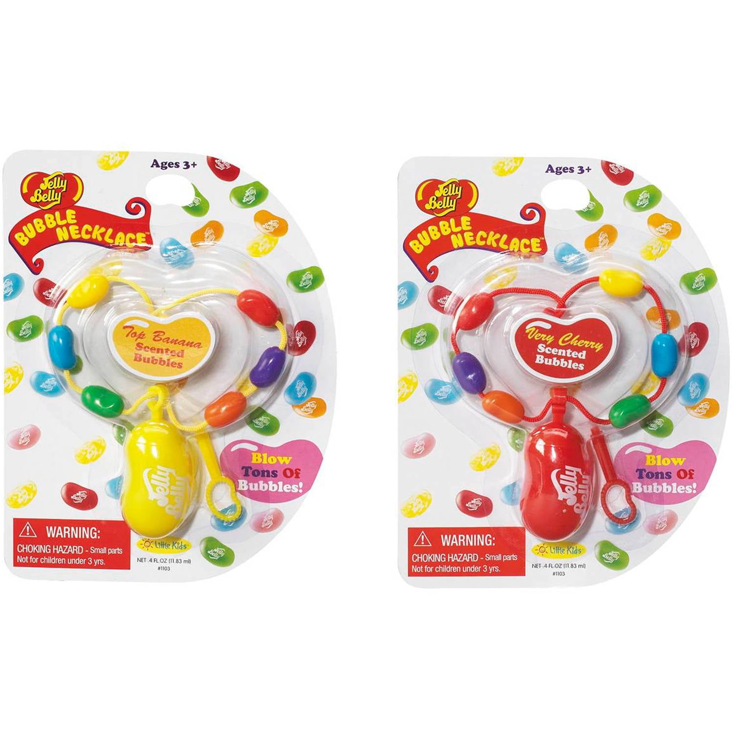 Little Kids Jelly Belly Necklaces, 2 Pack, Cherry and Banana