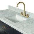 thumbnail image 4 of Ariel Hepburn 61 In. Rectangle Sink Vanity With 1.5 In. Carrara White Countertop In Black, 4 of 6
