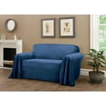 thumbnail image 4 of Innovative Textile Solutions 1-Piece Mason Throw Loveseat Slipcover, Blue, 4 of 5