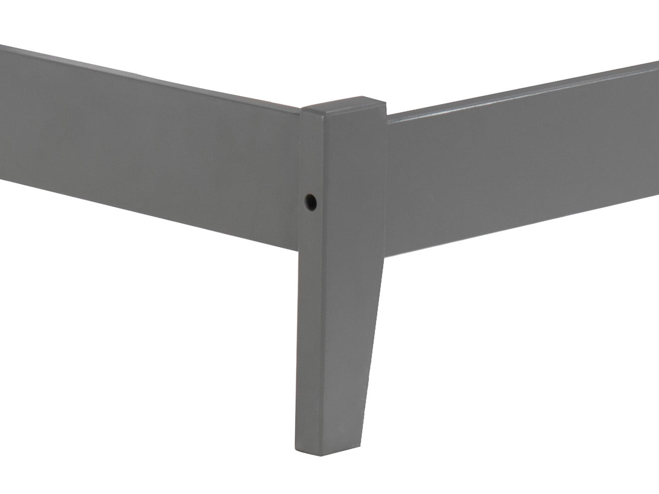 AFI Madison King Solid Wood Foundation Bed with Panel Headboard, Grey