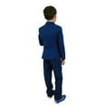 thumbnail image 3 of Ashbury CoCo Boy's Slim Fit 7-pieces Suit, Jacket Vest Pants Shirt Tie Bowtie Hanky, Light Navy, Size 12, 3 of 5