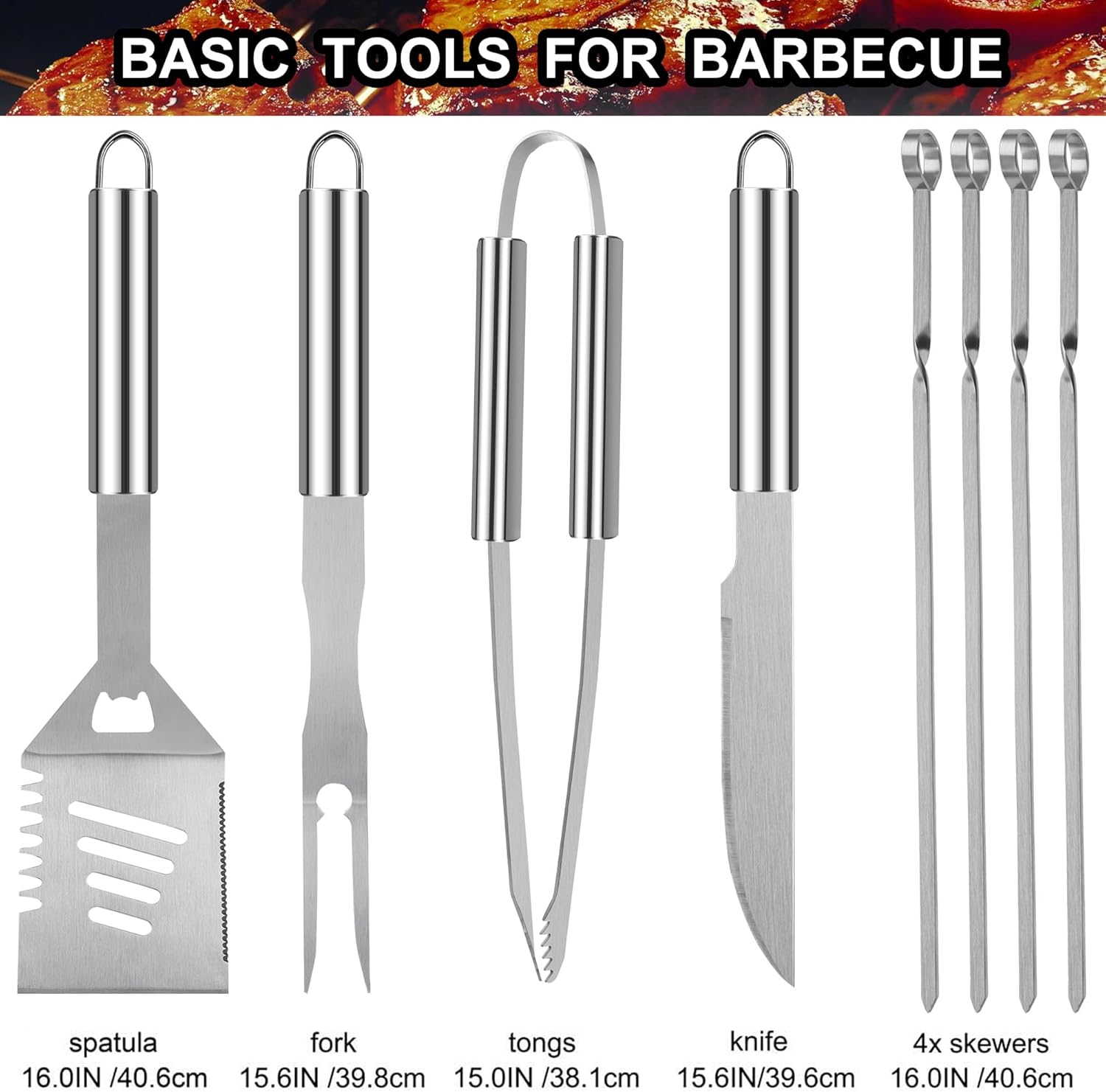 Grilljoy 24-Piece BBQ Grill Tool Set With Aluminum Case photo 2