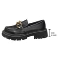 thumbnail image 6 of Wensltd Fashion Loafers for Women Black Solid Color Round Toe Chunky Heel Thick Sole Party Shoe, 6 of 9