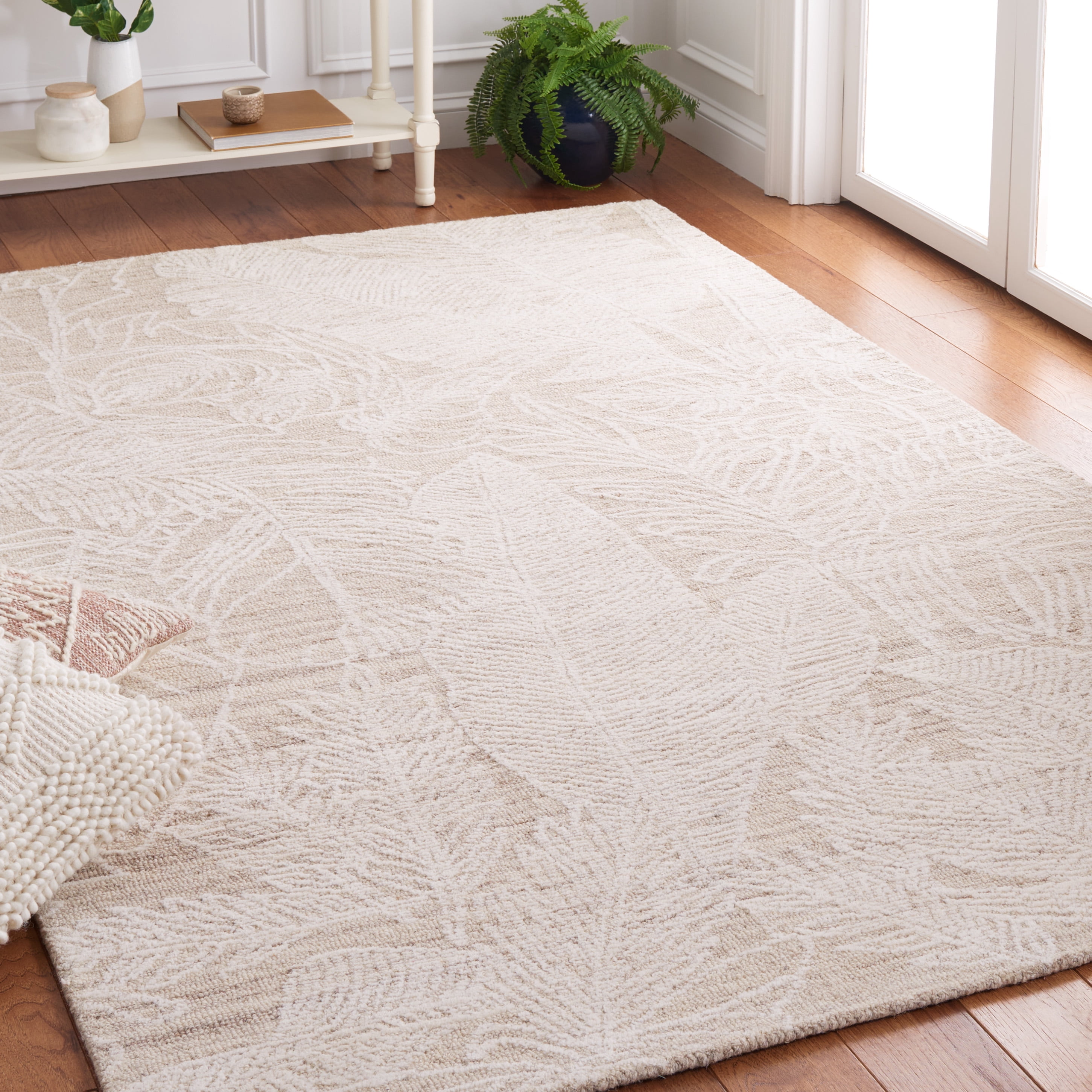 SAFAVIEH Metro Hartley Leaves Area Rug, Beige/Ivory, 8' x 10'