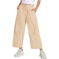 thumbnail image 5 of ITSAME Girls Pants, Straight Leg Elastic Waist Loose Fit Fashion Casual Thin Pants with Pockets Beige 2T, 5 of 6