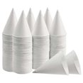 thumbnail image 1 of White Paper Cone Cups, Snow Cone Cups,coated Leakproof Cone Paper Cups For Slush, Shaved Ice, Water, 1 of 5