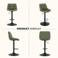 thumbnail image 5 of Set of 2 Adjustable Swivel Bar Stools in Modern Design with Comfortable Upholstered Seat and Durable Metal Frame, 5 of 8