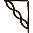 thumbnail image 4 of Ekena Millwork 1 1/2"W x 5 1/2"D x 8"H Loera Wrought Iron Bracket, (Single center brace), Antiqued Bronze, 4 of 7