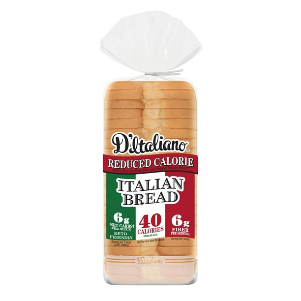 D'Italiano Unseeded Italian Bread with Reduced Calories, 16 oz