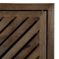 thumbnail image 6 of Kate and Laurel Mezzeta Decorative Modern Two-Door Floating Wall Cabinet, 28 x 22 x 6.5, Natural Wood, Decorative Versatile Storage Cabinet Made from Solid Mango Wood with Slatted Chevron Design, 6 of 8