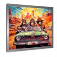 Designart "Monkeys in a 1980s Convertible Cadillac II" Food & Beverage