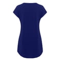 thumbnail image 6 of Womens Tunic Tops to Wear with Leggings V Neck Short Sleeve Pleated Blouses Twist Front Business Casual Tops for Women, 6 of 7