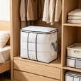 thumbnail image 6 of Dreisshy 54 Qt Blanket Storage Bins with Lids Breathable, Moving Bags with Carrying Handles for Sheets Blankets Bedding Pillows, Clothes, B, 6 of 6