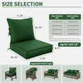 thumbnail image 2 of Kimunuk Outdoor Seat Cushion Set, 24" X 24" X 4" Water-Resistant & Fade-Resistant Patio Furniture Replacement Cushions with Handle and Straps for Sofa Chair, Green, 2 of 7